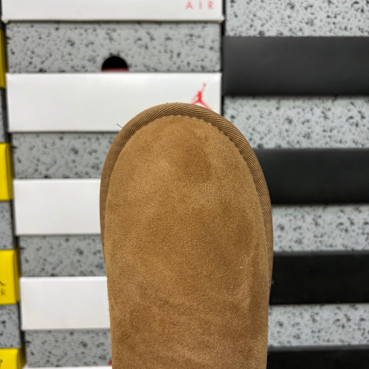 UGG Chestnut Mini Pull-On Ankle Boots with Cream Plush Lining