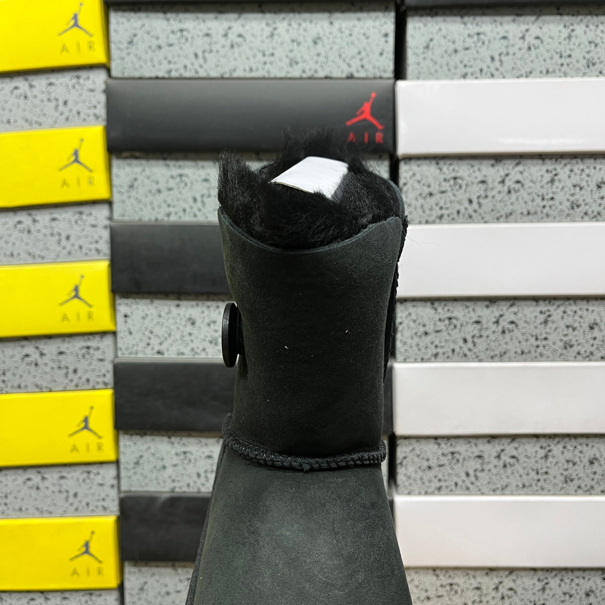 UGG Black Button-Detail Short Boots