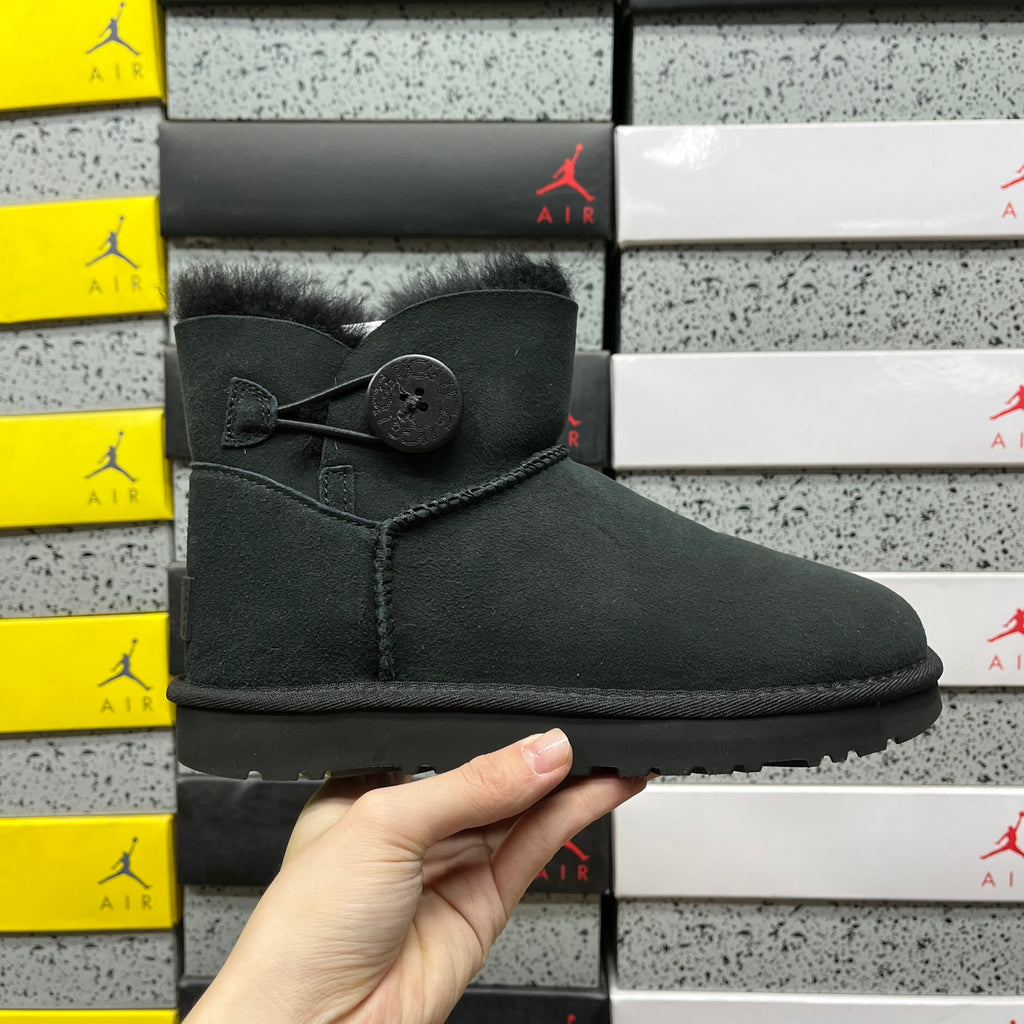 UGG Black Mini Button Ankle Boots