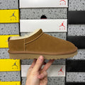 UGG Chestnut Mini Slip-On Shoes with Cream Plush Lining