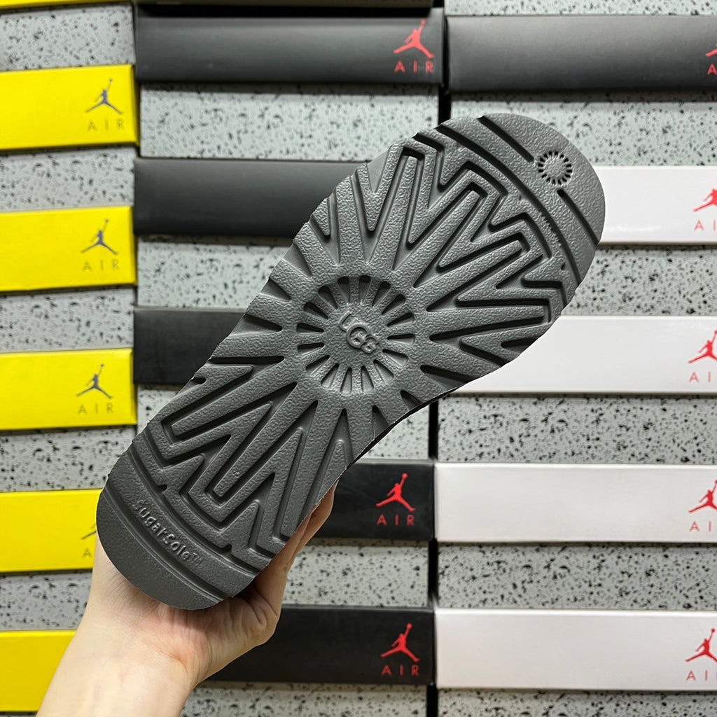 UGG Grey Button-Detail Short Boots