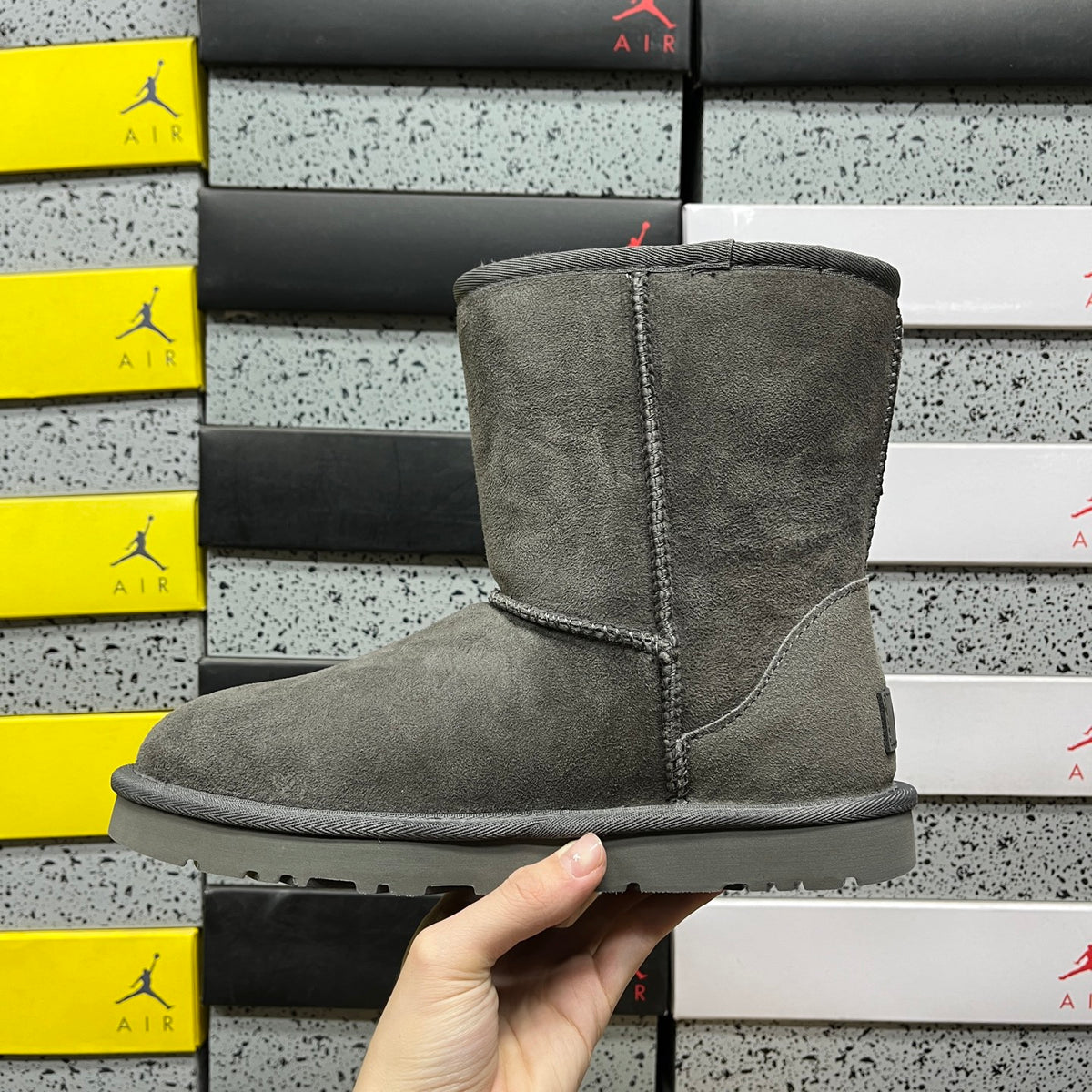 UGG Grey Short Pull-On Boots