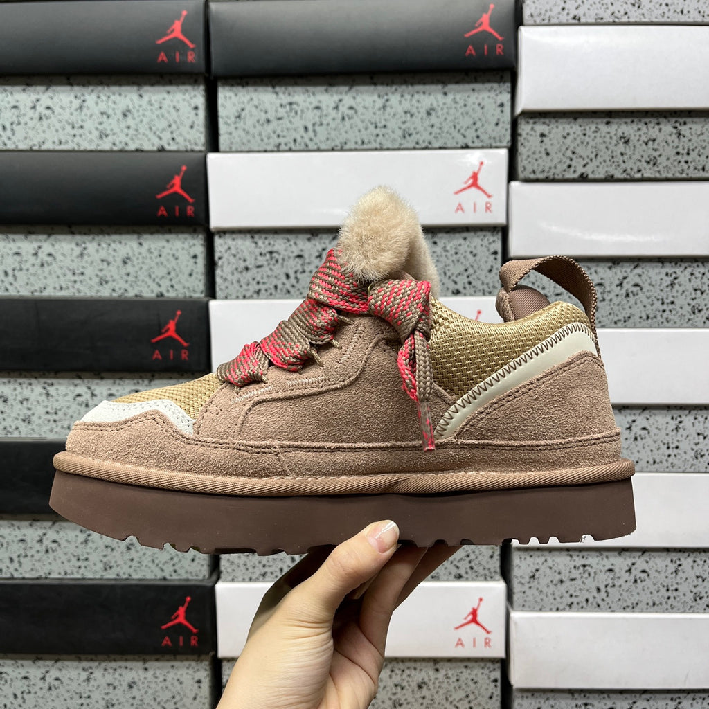 UGG Brown & Pink Lowmel Lace-Up Shoes