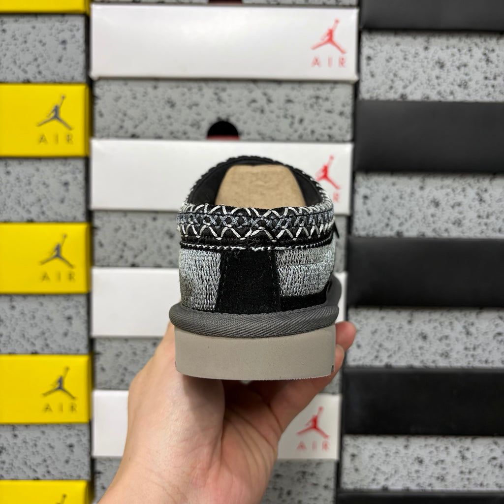 UGG Black Slip-On Shoes with Dragon & Tiger Embroidery
