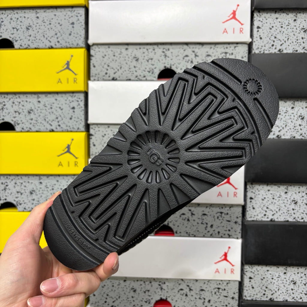 UGG Black Slip-On Shoes with Contrast Woven Trim
