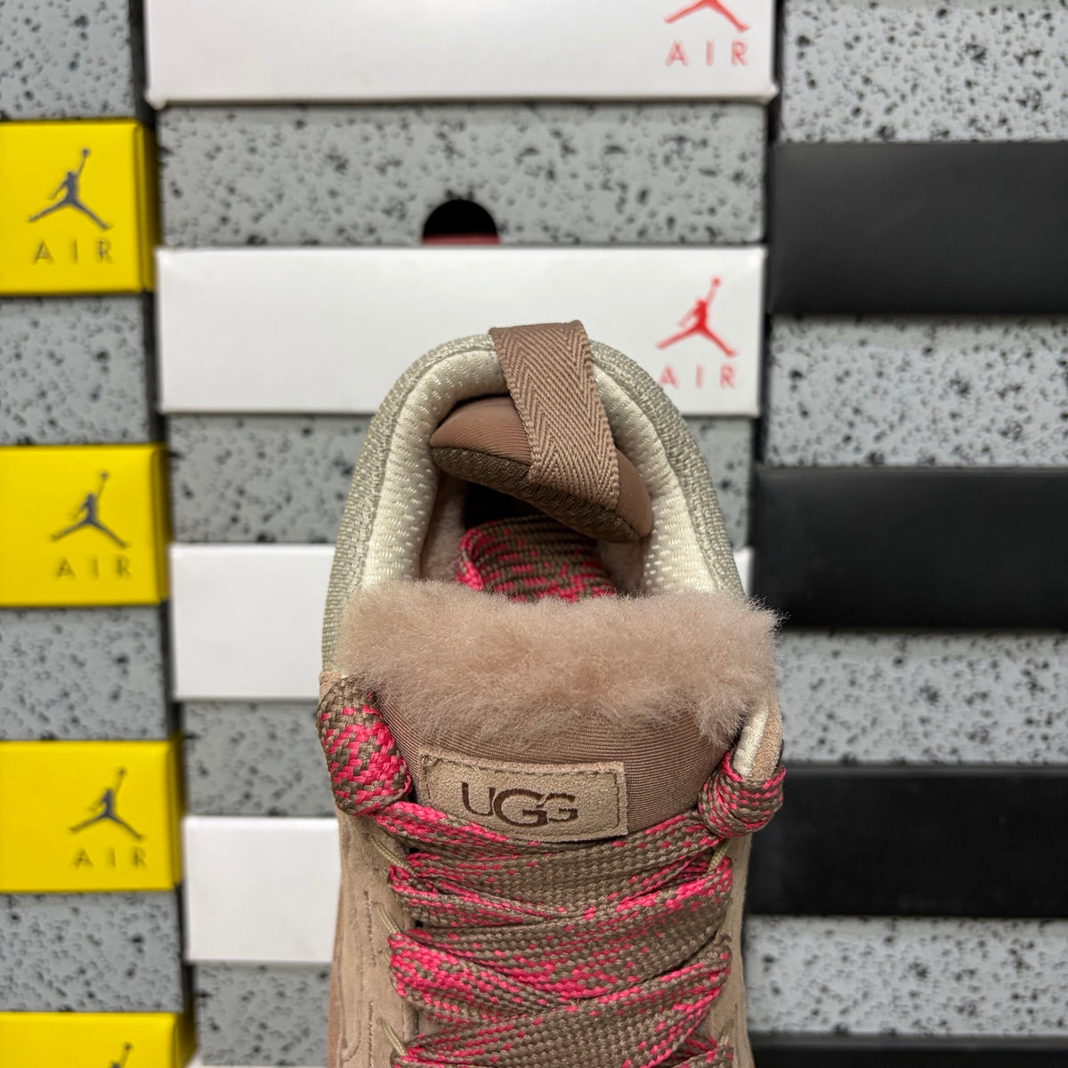 UGG Light Brown Lowmel Lace-Up Shoes with Contrast Laces