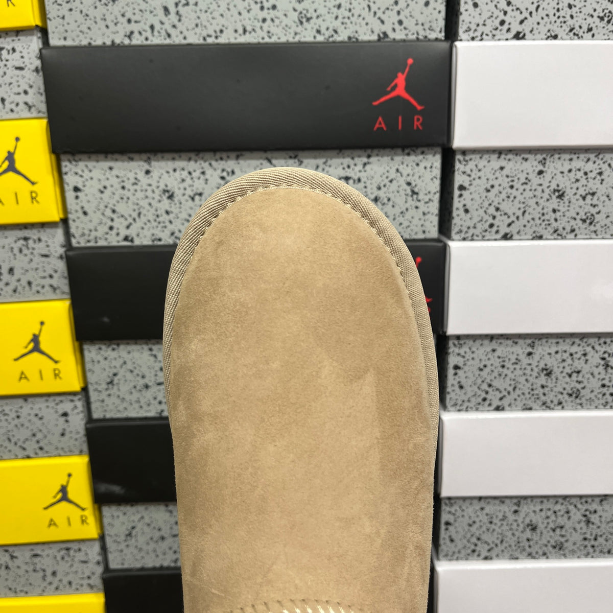 UGG Sand Mini Pull-On Ankle Boots with Cream Sole