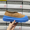 UGG Chestnut Drawstring Slip-On Shoes with Blue Chunky Sole