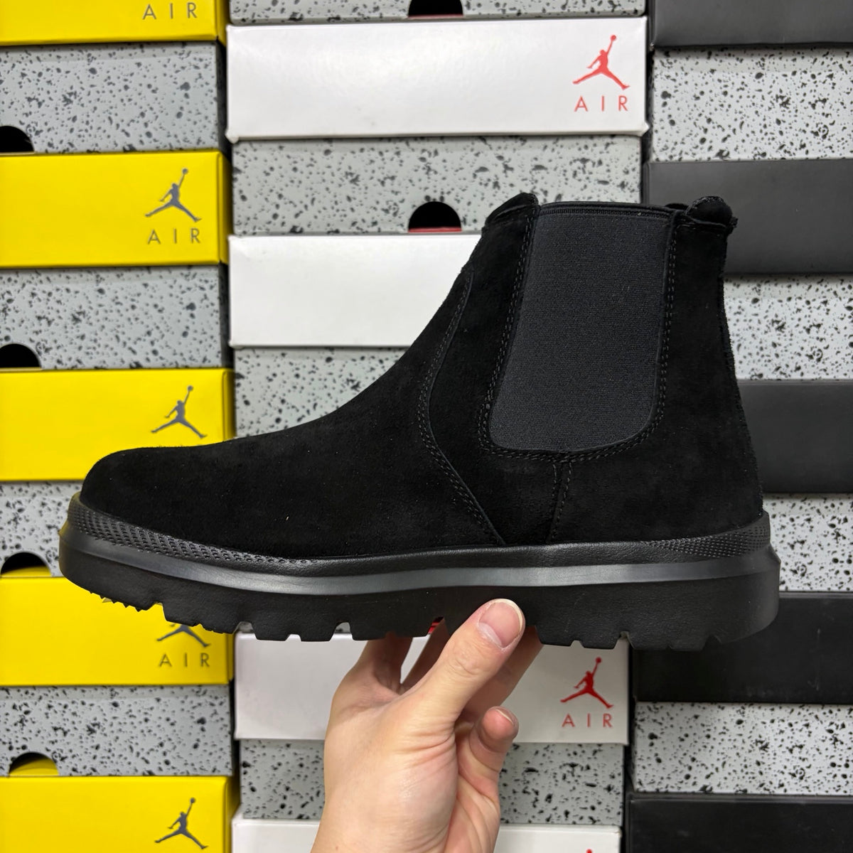 UGG Black Chelsea Ankle Boots with Chunky Lug Sole