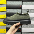 UGG Olive Green Drawstring Slip-On Shoes with Black Chunky Sole