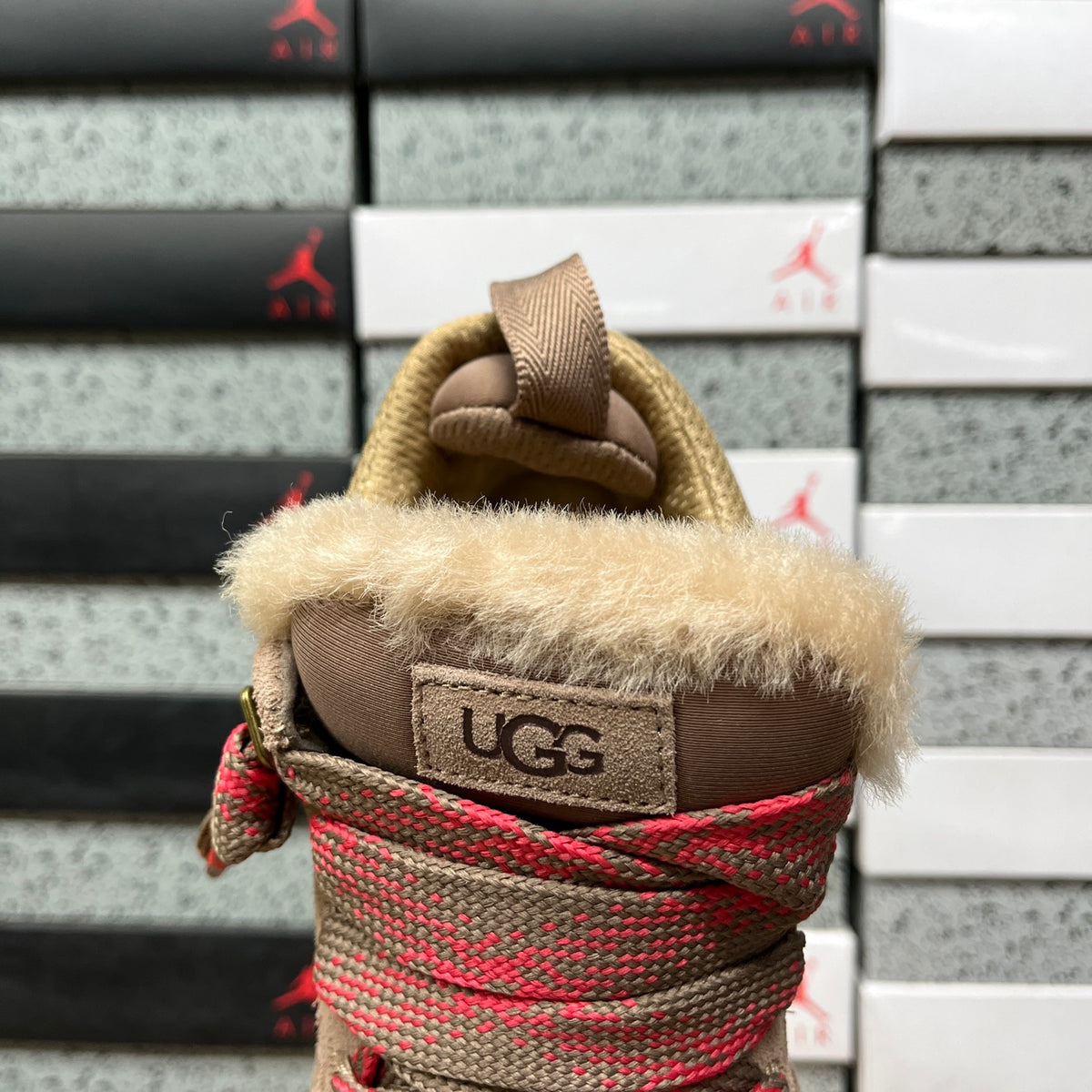 UGG Brown & Pink Lowmel Lace-Up Shoes