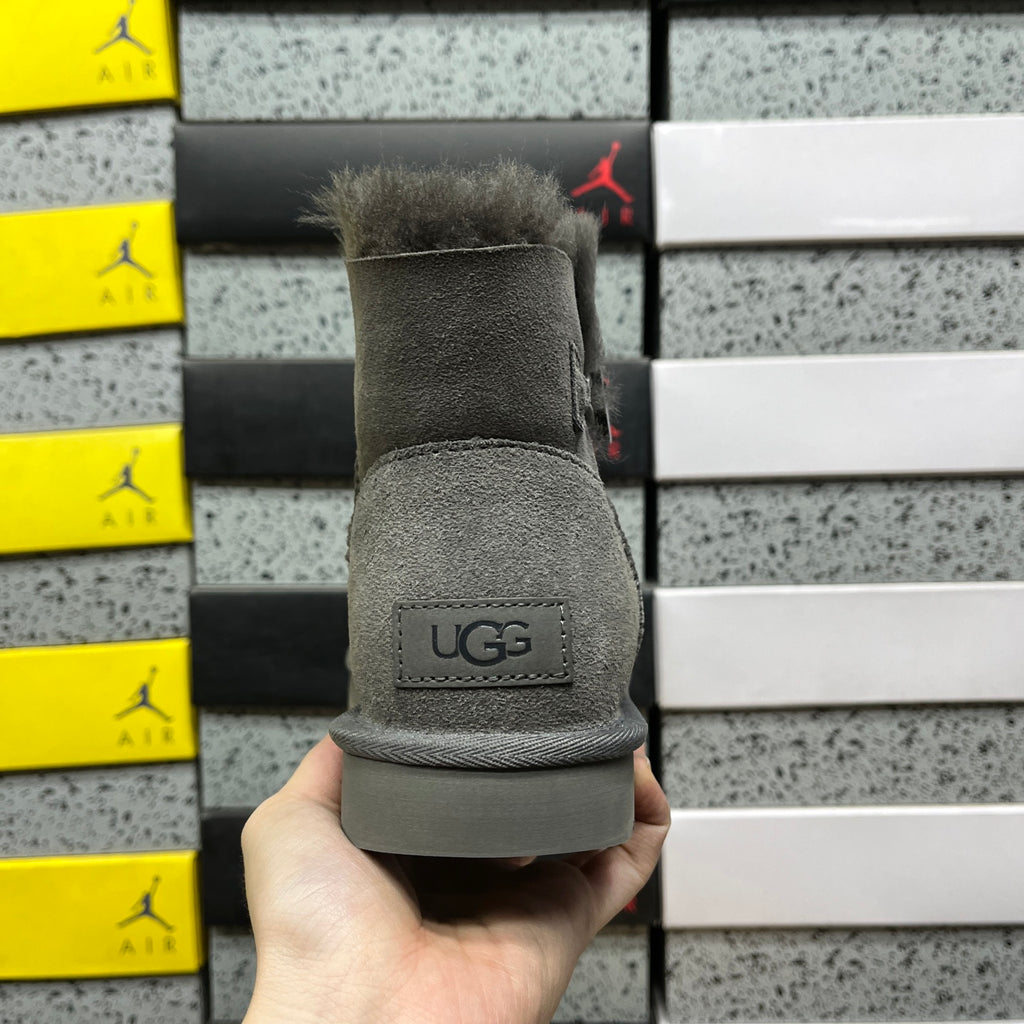 UGG Grey Mini Button Ankle Boots